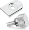 Amazicha Chrome Stainless Steel Seat Bolt Tab Screw Mount Knob Cover Compatible for Harley Davidson Sportster Softail Touring Dyna 1996-2025...