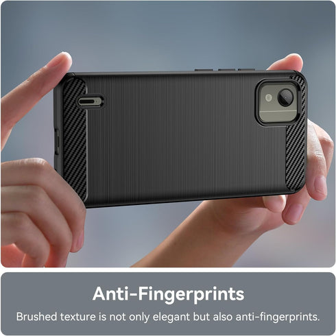 for Nokia C110 Phone case, Shockproof, Scratch Resistant Carbon Fiber Jacket, Soft TPU,for for Nokia C110 case (Black)...