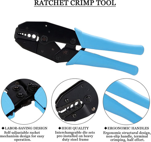 BNC RG58 Plug Crimp Connector and Striping Crimp Tool for RG58 RG59 Pack of 10...