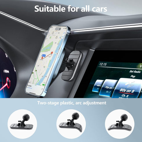 OHLPRO for MagSafe Car Mount Charger, 15W Fast Charging Car Magnetic Phone Holder for Dashboard and Air Vent, Compatible with iPhone 15/14/13/12 S...