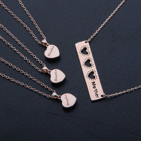 AKTAP Daughter Gifts Mother Daughter Necklace Cubic Zirconia Love Pendant Necklace Mother's Day Gift...