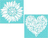 BOHO Sunflower Stencil and Mandala Heart Silkscreen Stencils for Painting on Wood, Canvas, Tshirts, Fabric, Walls and More - Flower Self Adhesive ...