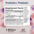 Jarrow Formulas Probiotic+ Prebiotic 2 Billion Live Cells Supplement, Digestive Health and Immune Support, 60 Blackberry Flavor Probiotic+ Prebiot...
