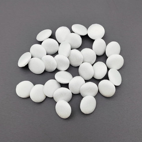 30PC Ivory 12.5mm Satin Fabric Cloth Covered Buttons with Shank Round Buttons for Wedding Bridal Dress Buttons DIY Sewing Clothing Dress Handmade ...