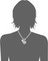 GUESS "Basic Silver Logo Heart and Pave Heart Toggle Pendant Necklace...