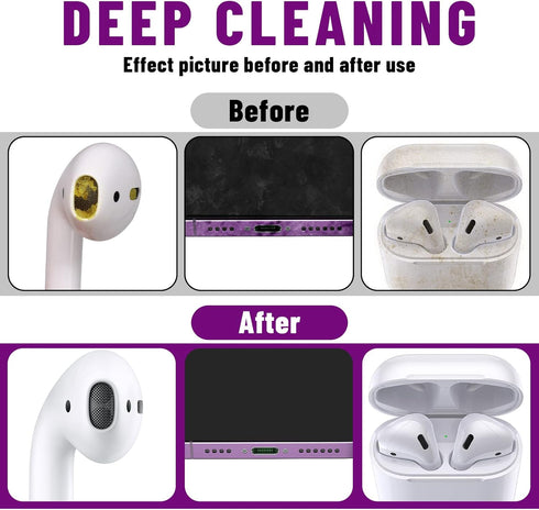 Earbud Cleaning Putty, Cleaner Kit for Airpod, Cleaning Kit Compatible with Airpods iPhone, fits Earbud Phone Ear Wax Dirt, Cleaner Putty with Mic...