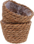 Alipis Seagrass Basket Planter Woven Flower Pots 2pcs 13cm Rattan Storage Basket Plant Container Hand Woven Basket Planter Straw Flower Pot for In...