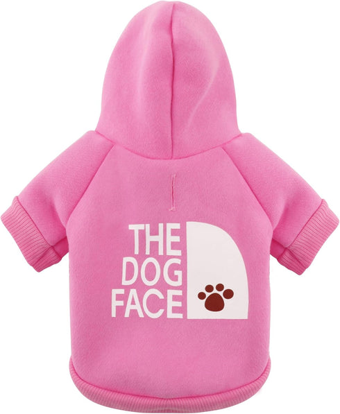 Pink Chihuahua Dog Hoodie: Keep Your Pup Warm and Stylish with a 'The Dog Face' Printed Sweatshirt, Pet Clothes, and Sweater Coat All in One Perfe...