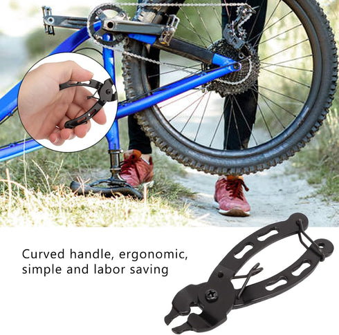 Chain Plier, Steel Bike Chain Link Tool Chain Plier with Hook Quick Release Removal Installation Tools...