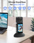JZW-Shop Silicone Desktop Mount with Screen Protector for Insta 360 X4, Non-Slip Insta 360 X4 Stand Base, Tempered Glass Screen Protector for Inst...