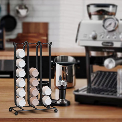 Espresso Coffee Capsule Holder, Coffee Pod Holder Holds 42 Capsules, Coffee Capsule Storage Organizer, Coffee Display Stand for Home Office Counte...