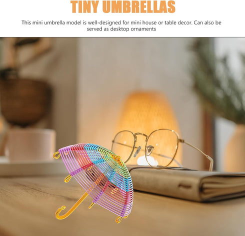 EXCEART Small Umbrella Model Souvenir Umbrella Travel Craft Aluminum Wire...
