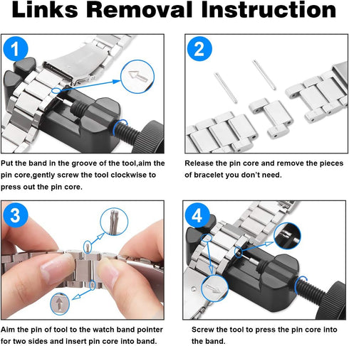 valkit Compatible with Samsung Galaxy Watch 7/5/4 40mm 44mm Band/Galaxy Watch Pro 5 45mm/Galaxy Watch 3 41mm Band 2 Pack 20mm Stainless Steel Wris...
