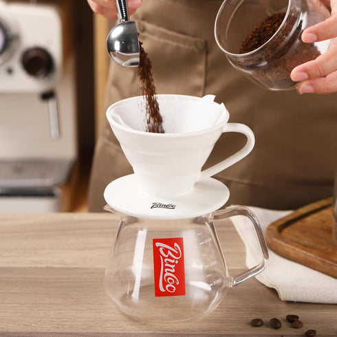 Bincoo Pour Over Coffee Dripper-V60 Ceramic Coffee Dripper Pour Over Cone Coffee Maker Size 01,Portable Coffee Maker For for Home, Cafe, Restauran...
