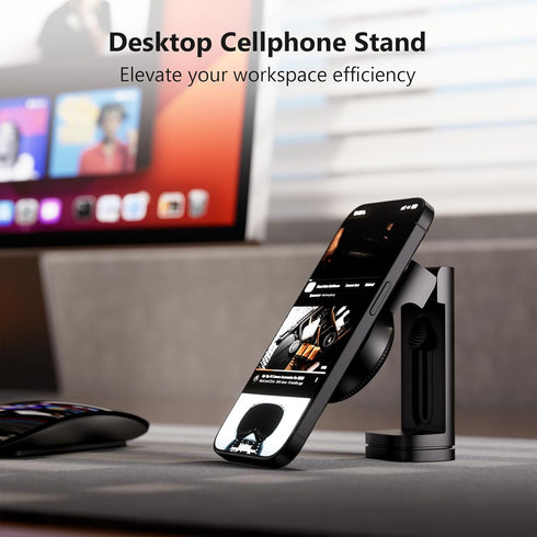 MiiKARE Airplane Travel Essentials Phone Holder for Magsafe, Universal Handsfree Phone Mount for Flying with 360 Degree Rotation, Travel Must Have...