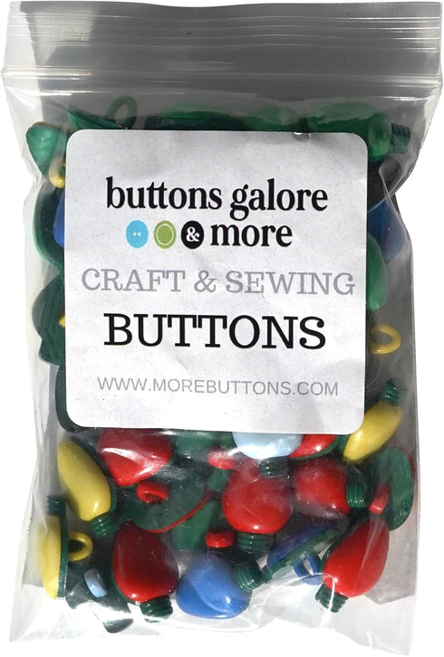 Buttons Galore Christmas Lights Super Value Pack Craft Buttons, Red 50 Pack...