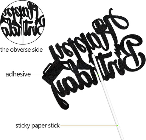 Happy Birthday 90's Throwback Cake Topper - Totally 1990s Party Cake Supplies - 90's Decade Throwback Party Favors Decorations...