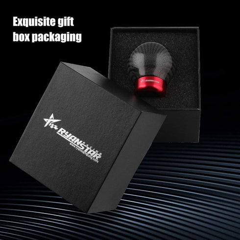 RYANSTAR Carbon Fiber Shift knob Round Ball Racing Gear Shift Shifter Knob Head Manual Car with 8mm/10mm/11mm Adapter...