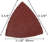 Triangular Oscillating Multi Tool Sanding Pads 3-1/8 Inch 80mm Assorted Grit 60/80/100/120/240 Grits Pack of 55 Pcs No.XG5501...