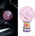 Manual Shift Knob Gear Stick Shifter Pink Crystal Bubble with 3 Threaded Adapters Universal...