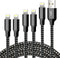 cugunu iPhone Charger, 5 Pack 3/3/6/6/10FT Apple MFi Certified USB Lightning Cable Nylon Braided Fast Charging Cord Compatible for iPhone 14/13/12...