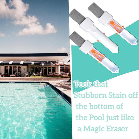 Pool Stain Remover Pumice Stone with Pole Handle to Reomve Pool Calcium from tile And Remove Rust Stains,Scrub Debris Off Walls, Steps, Floors,Cor...