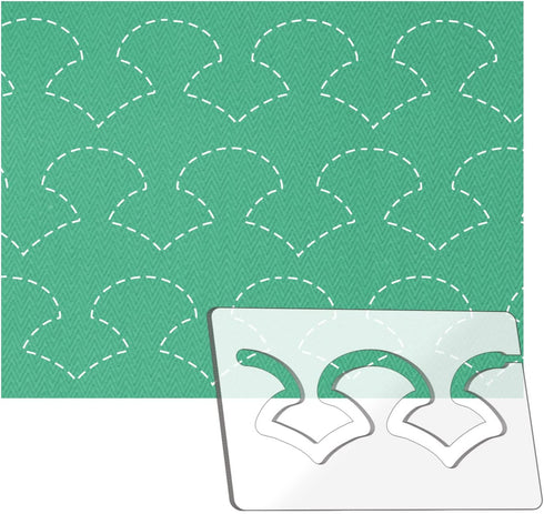 Free Motion Quilting Rulers and Templates Set Quilting Templates for Machine Quilting Quilting Supplies Quilting Design with Non-Slip Grips (Fan-S...