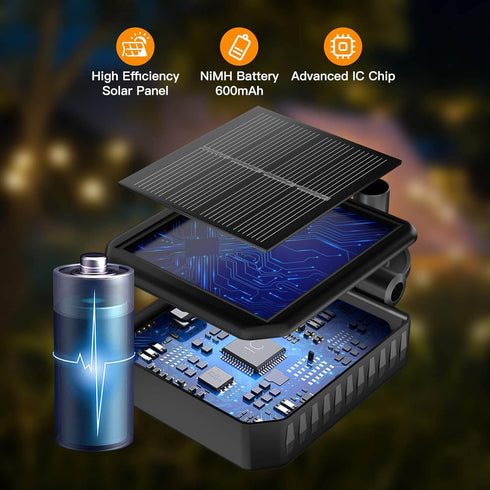 8LED Solar Powered Firefly Lights,Solar Lights Outdoor Waterproof,Starburst Swaying Solar Firefly Lights, Solar Garden Lights for Path Landscape O...