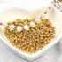 500Pcs 4mm Smooth Round Beads Gold Spacer Loose Ball Beads for Bracelet Jewelry Making Craft...