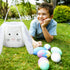 XinblueCo Plush Easter Bunny Basket Easter Buckets with Long Plush Ear Personalized Egg Hunting Easter Bags,BunnyEaster Tote Bags for Easter Decor...