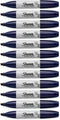 Sharpie Permanent Markers Chisel Tip Navy 12-Count Broad and Fine Strokes Marks on Most Surface Waterproof Smearproof Long Lasting Quikly Drying...
