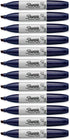 Sharpie Permanent Markers Chisel Tip Navy 12-Count Broad and Fine Strokes Marks on Most Surface Waterproof Smearproof Long Lasting Quikly Drying...
