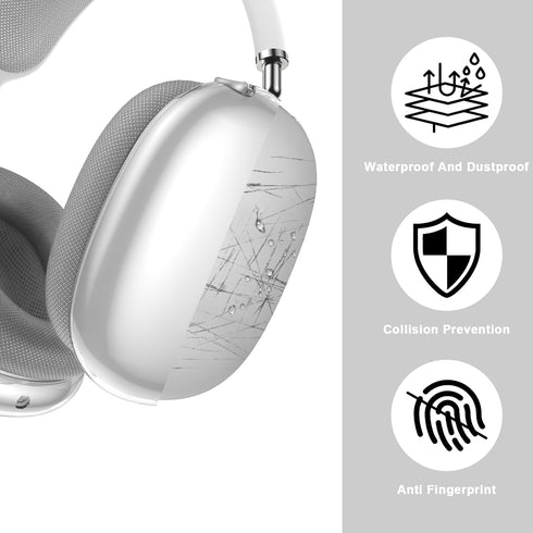 Compatible with Apple AirPods Max Case,Clear Soft TPU Anti-Scratch,Ear Pad Case Cover/Ear Cups Cover/Headband Cover for AirPods Max Headphones,Cle...