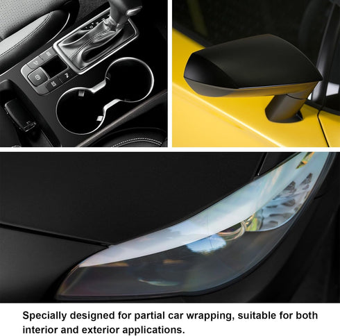 TECKWRAP 11.5"x60" Matte Black Vinyl Wrap Film, DIY Friendly, Durable, with Air Release Technology, Adding Style and Protection to Your Vehicle...