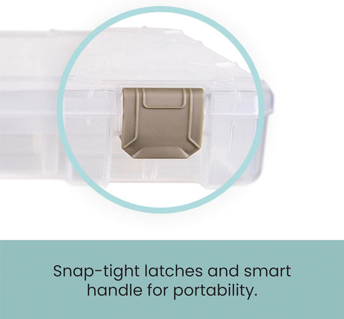 ArtBin Floss Finder Box: Clear Sewing Organizer with 6 Compartments, 12 Dividers, Durable - Perfect for Embroidery Floss and Small Sewing Supplies...