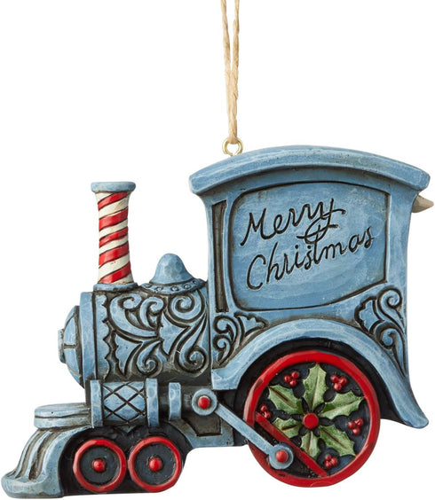 Enesco Jim Shore Heartwood Creek Santa in Train Engine Hanging Ornament, 3.07 Inch, Multicolor...
