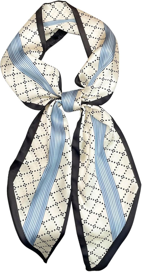 Hair Scarf for Women Fashion Silky Satin Headscarf Wrap Breathable Lightweight Neck Scarves For Handbag Accessories?Long 59"*5.9"...