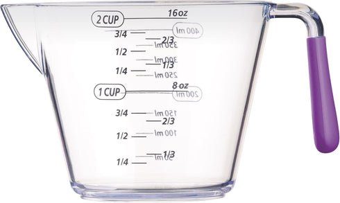 Colourworks Measuring Jug Set, 3-Piece Plastic Measuring Jug with 200, 400 and 900ml Jugs, Purple...