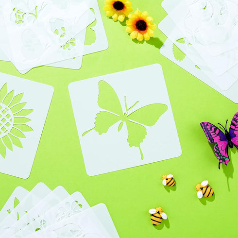 20 Pieces Stencils for Painting Reusable Animal Plant Music Stencil Spring Summer Fall Winter Stencil Template, DIY Stencils for Painting on Wood ...