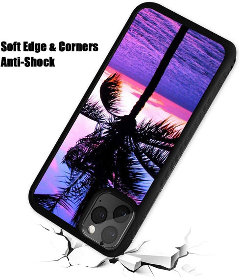 for iPhone 11, Durable Protective Soft Back Case Phone Cover, HOT12377 Palm Tropical...