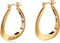 GUESS Basic Small Oval Logo Hoop Earrings...