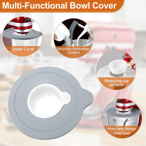 Mixers Bowl Covers for Kitchen aid 5 QT Artisan&Classic Tilt-Head Stand Mixer Bowl, Mixer Accessories and Attachments Mixer Glass Bowl Lid Dishwas...