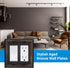 DEWENWILS Double Decorator Wall plates, Aged Bronze Outlet Covers, Metal Face Plates for Electrical Outlets, GFCI, Dimmer Switch, 2-Pack...