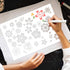 Zonon 3 Pieces Stencil Template Painting Stencil Spring Summer Template Reusable Drawing Set for Daily DIY Art Notebook Wedding Card Scrapbook Hom...