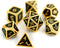 Metal DND Dice Set Black/Gold Polyhedral Dice with Polished Tin Carrying Case for Table Top Games D&D Dungeons and Dragons Role Playing Games...