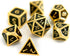 Metal DND Dice Set Black/Gold Polyhedral Dice with Polished Tin Carrying Case for Table Top Games D&D Dungeons and Dragons Role Playing Games...