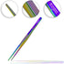 Cynamed 10” Kitchen Premium Tongs Tweezers Stainless Steel, Long with Precision Serrated Tips (Rainbow)...