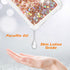 ANSHOW for Samsung Galaxy A05 Case, Shockproof Clear TPU Liquid Glitter Case with 1 Screen Protector, Bling Gold Glitters Case for Samsung A05 for...