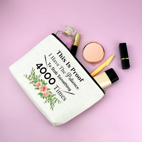 Cross Stitch Project Bag Gifts Makeup Bag Sewing Gift Quilter Gift Cosmetic Bag Gifts for Mom Grandma Aunt Sister Daughter Sewing Lover for Birthd...