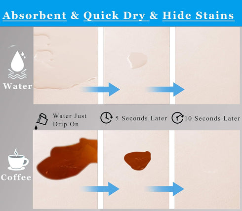 Coffee Mat for Countertops ,Coffee Bar Accessories Fit Under Coffee Maker Espresso Machine, Absorbent Hide Stain Rubber Mat for Countertop ,Dish D...